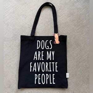 NWT Park Life Designs New York Tote Bag - 'Dogs Are My Favorite People' -black